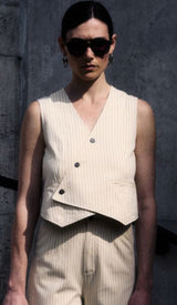 JIJI Lisa Crème Stripe Vest