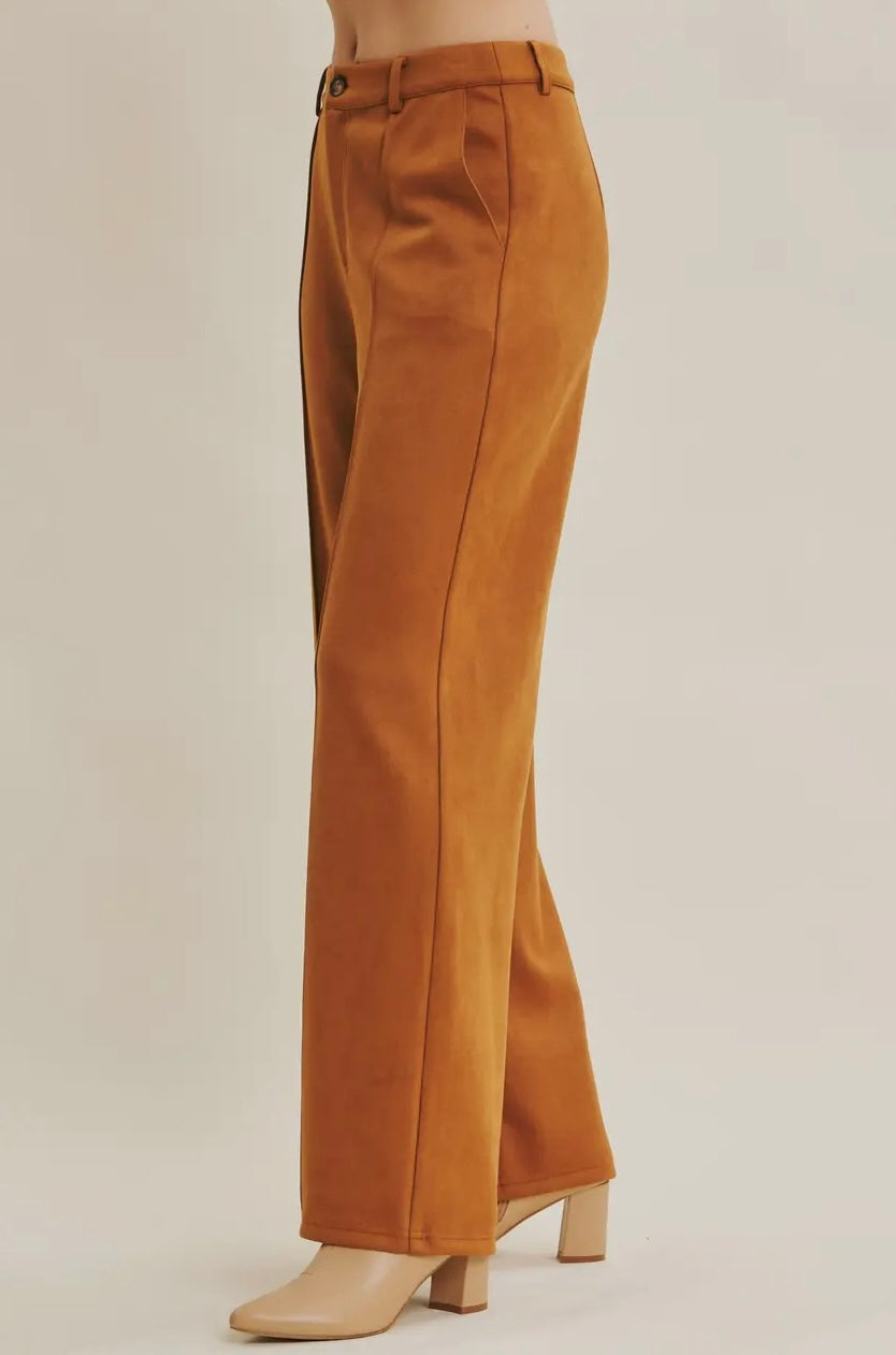 Sammi Suede Straight Leg Pant