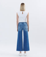 Benni High Rise Raw Hem Wide Leg