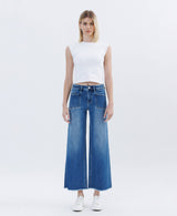 Benni High Rise Raw Hem Wide Leg
