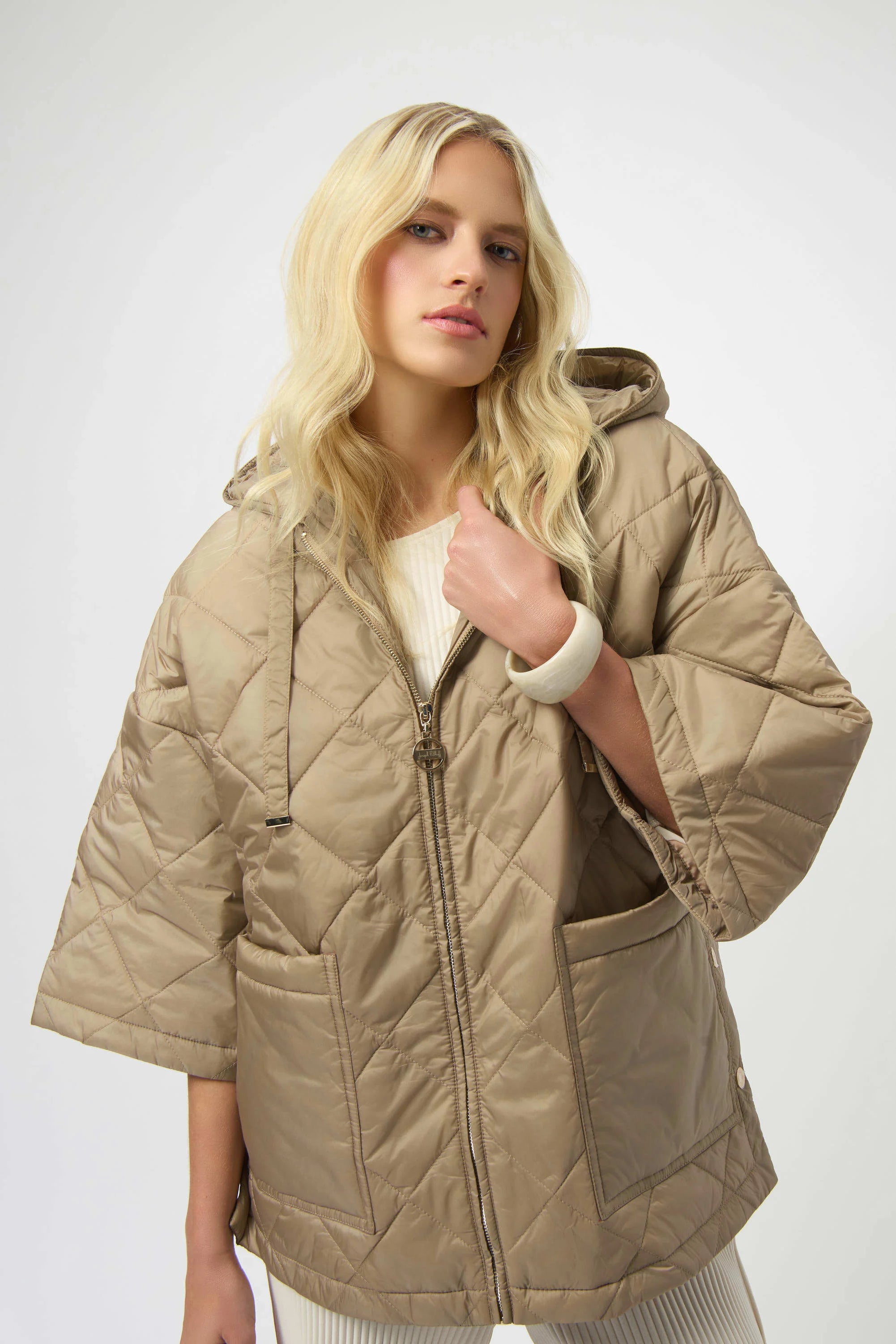JR Diamond Quilted Hooded Jacket