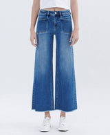 Benni High Rise Raw Hem Wide Leg
