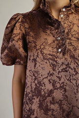 Amy Ruffle Neck Mini Dress
