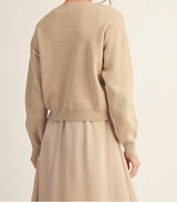 Champagne Soft Knit Textured Sweater Top