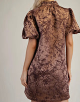 Amy Ruffle Neck Mini Dress