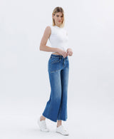 Benni High Rise Raw Hem Wide Leg