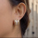 Baguette Hoop Earrings