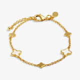 A Littles & Co Mother Of Pearl Clover Bracelet