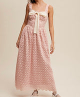Hope Blush Eyelet Maxi Dress
