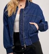 Josie Denim Bomber Jacket