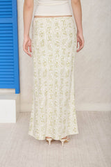 Olivia Floral Pattern Midi Skirt
