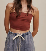 Brick Basic Cropped Tube Top