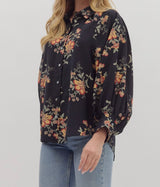 Bethany Floral Print Long-Sleeve Top