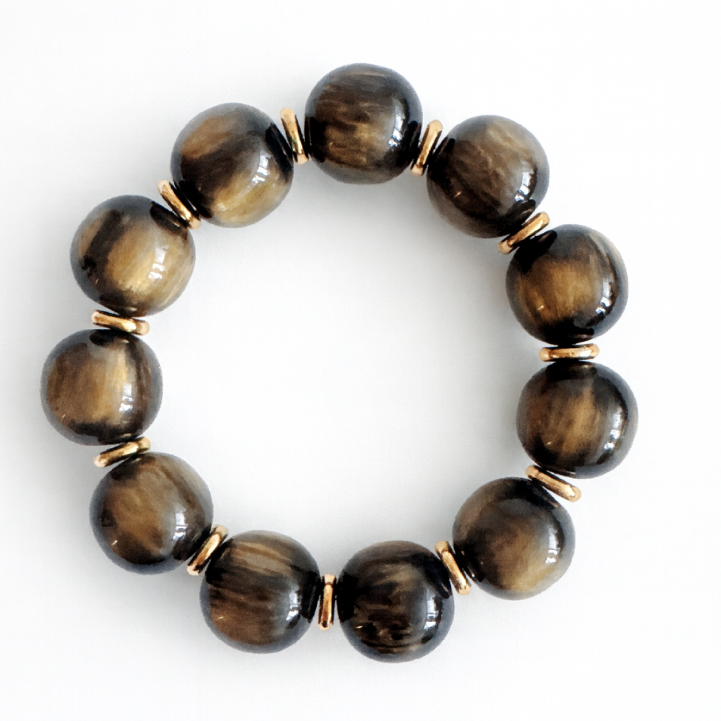 Bold Sphere Stretch Bracelet – Polished Round Bead Design