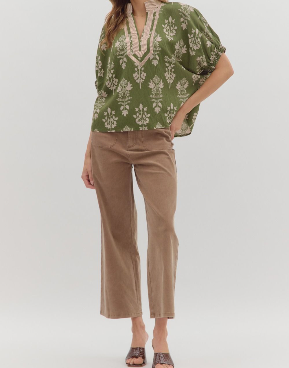 Kellie Print Dolman Top