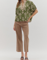 Kellie Print Dolman Top