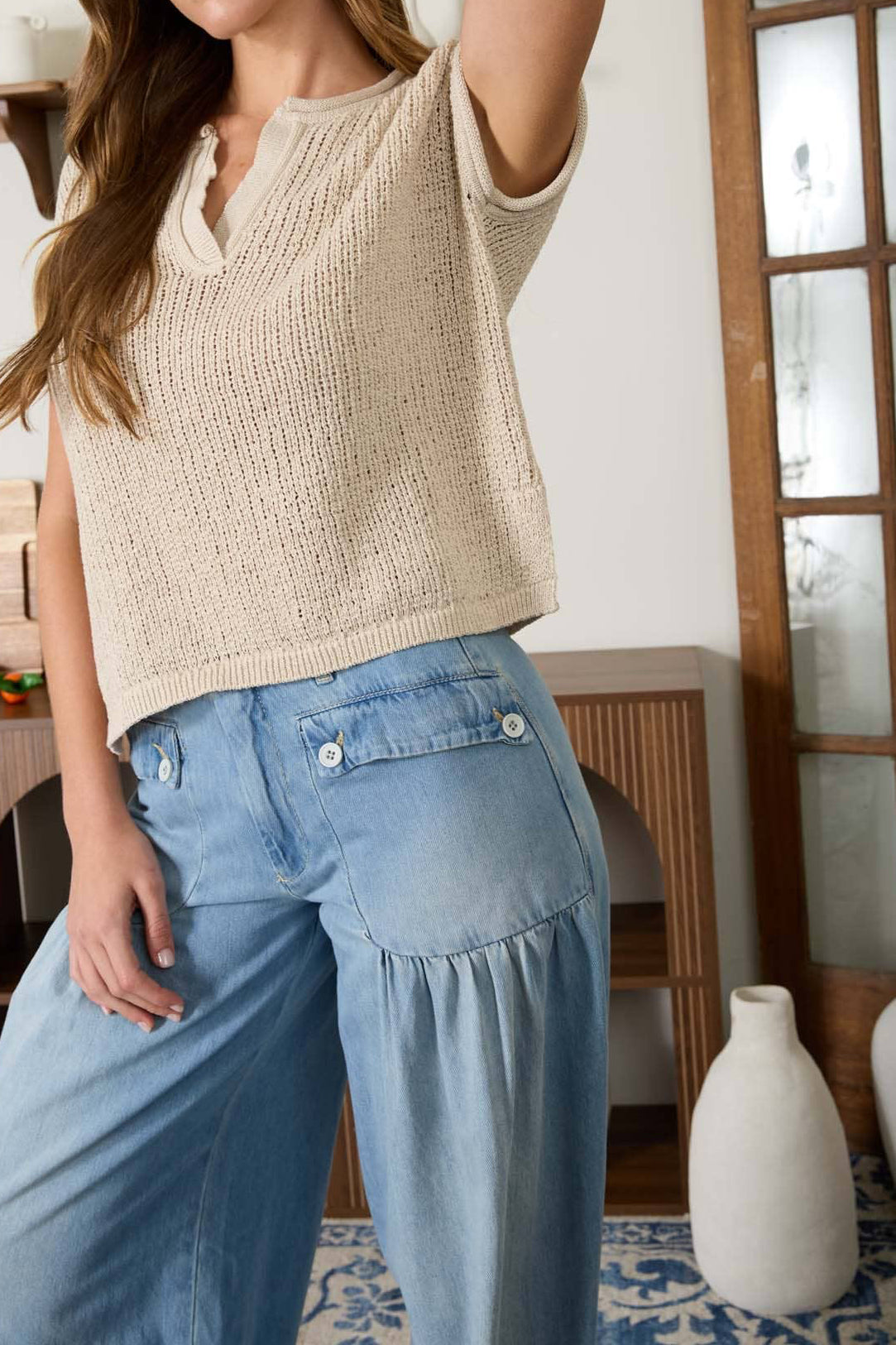 Sienna Short Sleeve Knit Top