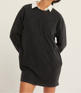 Kylie Washed Oversized Mini Sweatshirt Dress