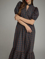 Lauren Plaid Midi Dress