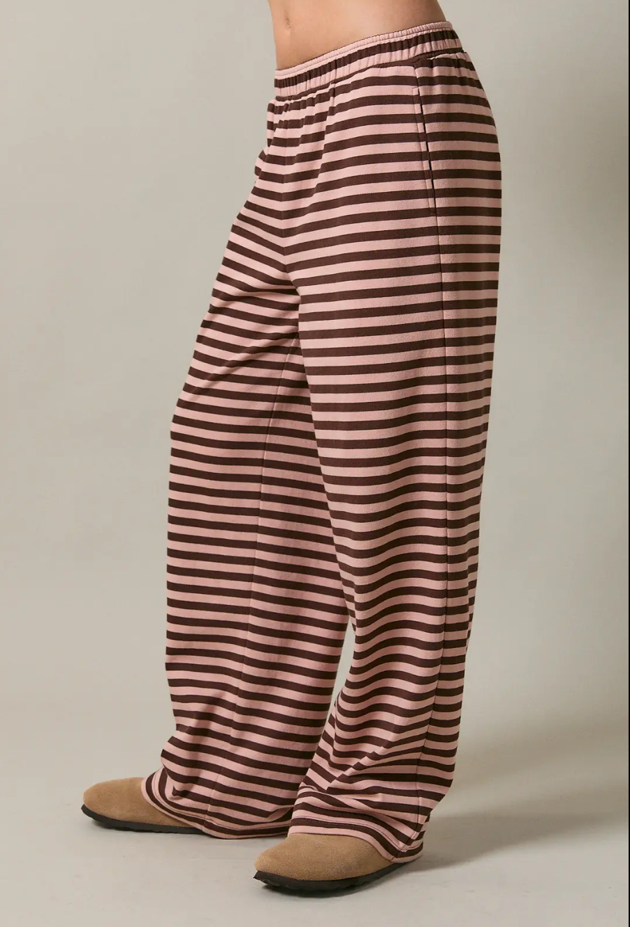 Kabee Pink & Brown Sweatpants