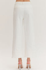 Rickie Wide Leg Pant With Horsebit Detail