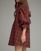 Ellie Plaid 3/4 Sleeve Dress