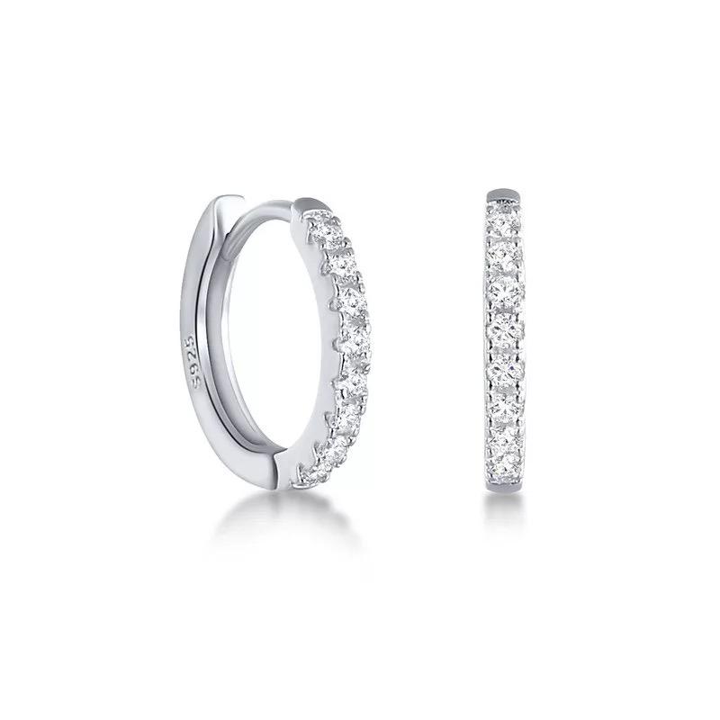 Sahira Gold&Silver Pave Huggies