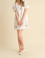 Amelia Floral Embroidered Dress