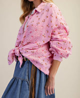 Cotton Candy Mixed Print Top