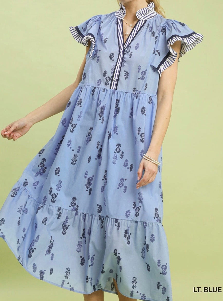 Hadley Floral Tiered Midi Dress