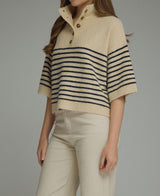 Sara Stripe Short Sleeve Top