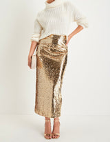 Danna Gold Sequin Skirt