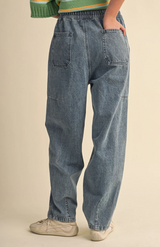 Demi Denim Relaxed Tie Waist Pant
