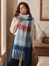 Lily Oversized Colorful Cozy Long Fringe Fuzzy Scarf