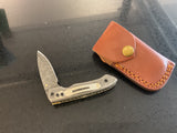 AzureGlide Damascus Steel  (Resin) Pocket Knife