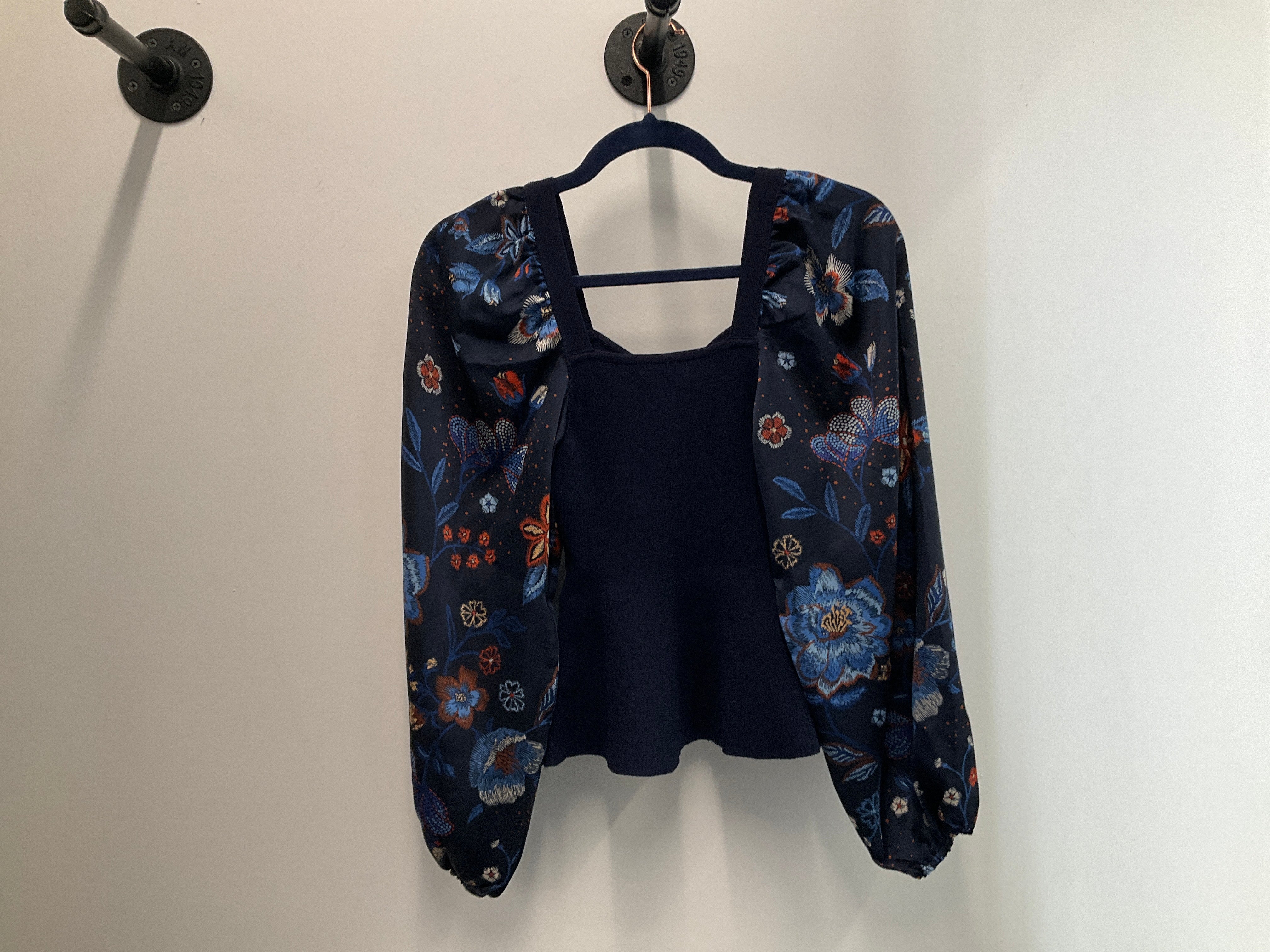 Matilda Navy Multi Print Sleeve Top