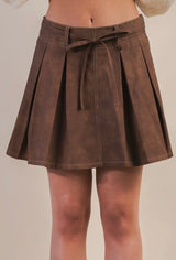 Pollyanna Faux Leather Mini Skirt