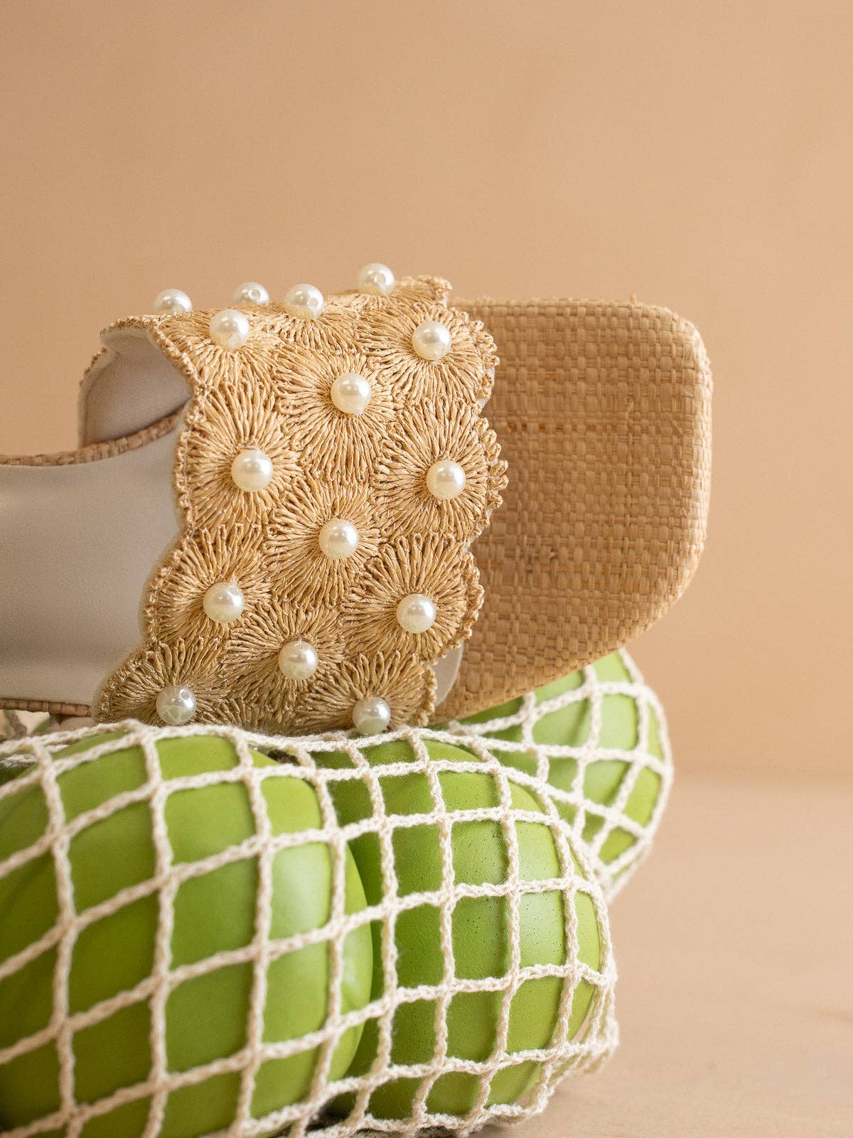 The Holland | Natural Pearl Raffia Mule