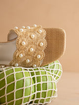 The Holland | Natural Pearl Raffia Mule