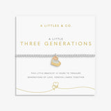 A Littles & Co 'Three Generations' Bracelet In Silver, Gold-Tone, And Rose Gold-Tone Plating
