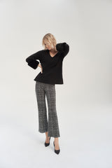 JR Jacquard Knit Abstract Print Pants