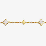 A Littles & Co Mother Of Pearl Clover Bracelet