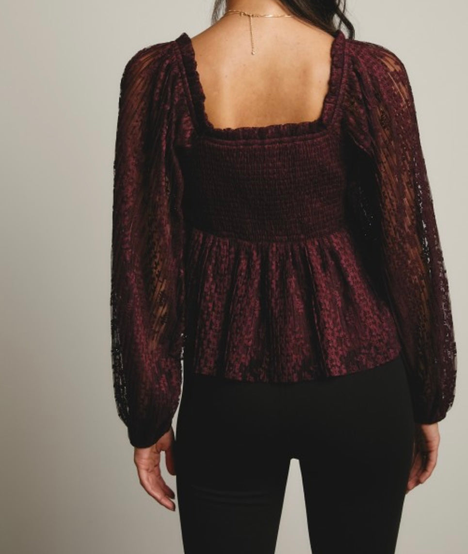 Victoria Lace Sweetheart Blouse