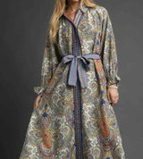 Ellie Paisley Mixed Print Midi Dress