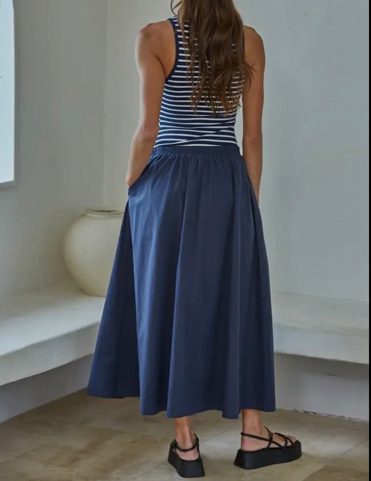 Kaelyn Striped Midi Dress