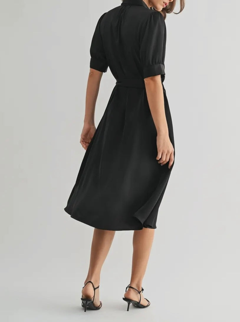 Lauren Satin Tie Waist Dress