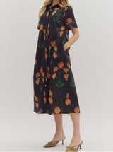 Clara Floral Print Midi Dress