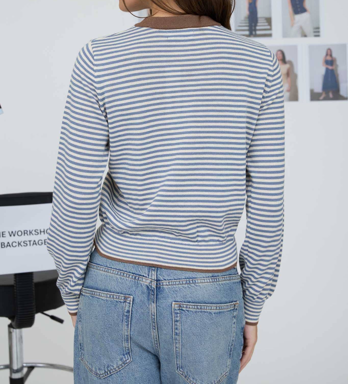 Sybil Stripe Button Up Cardigan