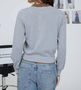 Sybil Stripe Button Up Cardigan