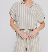 Hudson Striped V-Neck Top